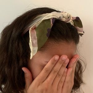Small, Beautiful, Flower-Designed Bandana/Headwrap